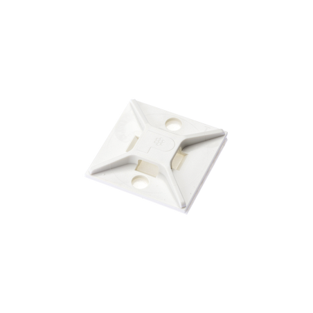 Montaje-Sujetador Para Cable de 4 Vías, con Adhesivo, 25.4 x 25.4mm (1in x 1in), Color Blanco, Uso en Interior, 1 pieza