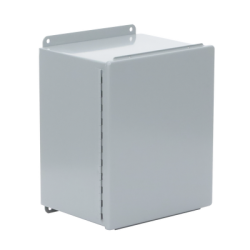 Gabinete de Bisagra Continua NEMA 12 IP66 de Uso en Intemperie, 305 x 254 x 203 mm, De Acero, Color Gris