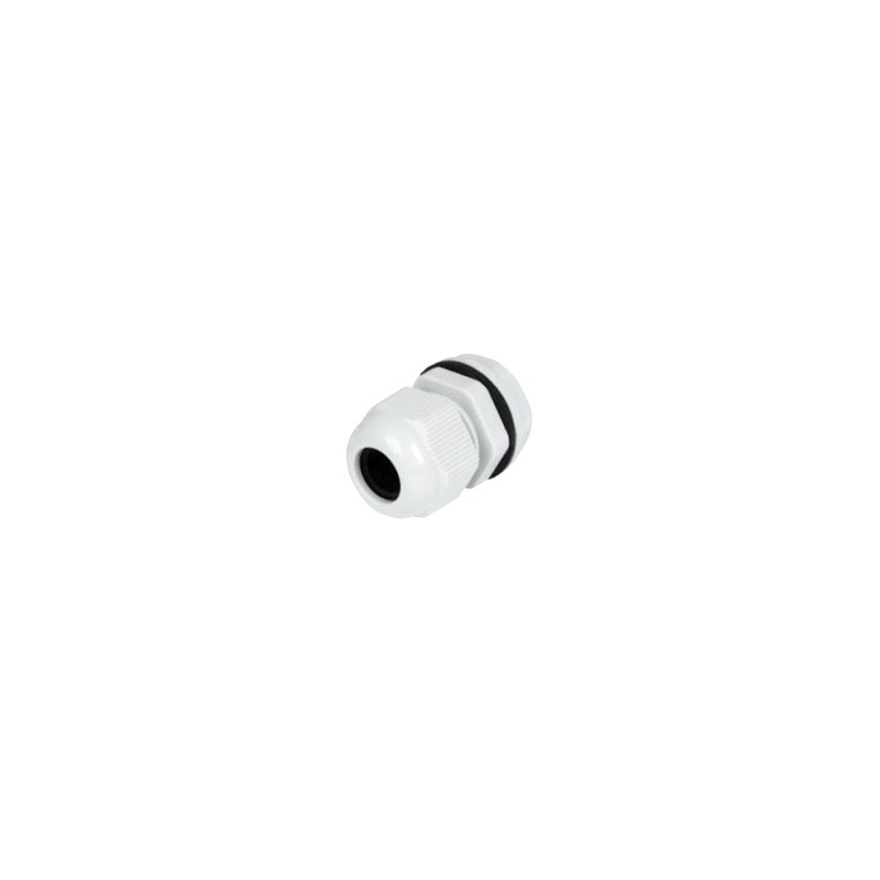 Conector Plástico Gris Tipo Glándula para Cable de 3.5 a 6 mm de Diámetro.