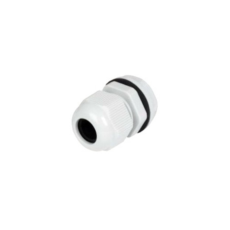 Conector Plástico Gris Tipo Glándula para Cable de 3.5 a 6 mm de Diámetro.