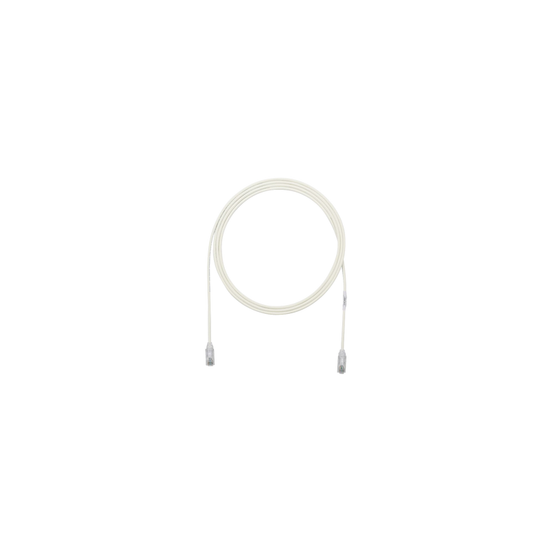 Cable de Parcheo TX6, UTP Cat6, Diámetro Reducido (28AWG), Color Blanco Mate, 0.91 Metros (3 Pies)