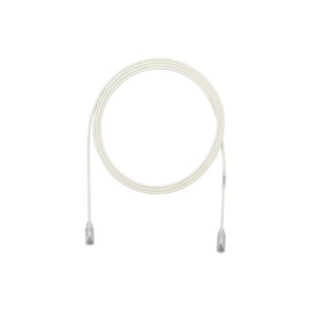 Cable de Parcheo TX6, UTP Cat6, Diámetro Reducido (28AWG), Color Blanco Mate, 0.91 Metros (3 Pies)