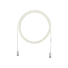 Cable de Parcheo TX6, UTP Cat6, Diámetro Reducido (28AWG), Color Blanco Mate, 0.91 Metros (3 Pies)
