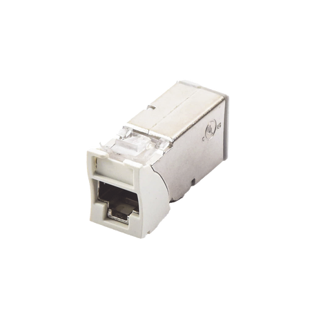 Jack Z-Max Cat6A, Blindado, Montaje Híbrido en Placa de Pared (Plano y Angulado), Color Blanco, Versión Bulk (Sin Empaque Indi