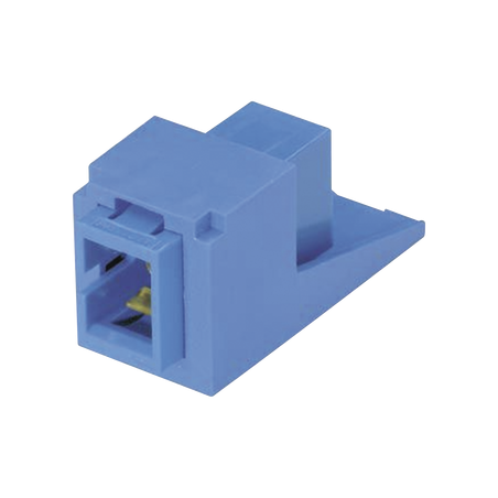 Módulo Acoplador SC Simplex, para Fibra Óptica Monomodo OS1/OS2, Tipo Mini-Com, Color Azul