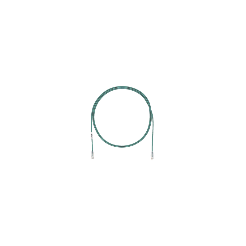 Cable de Parcheo TX6, UTP Cat6, Diámetro Reducido (28AWG), Color Verde, 3.05 Metros (10 Pies)