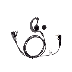 Micrófono - audífono de gancho ajustable al oído con conector de dos pines para KENWOOD Y TXPRO