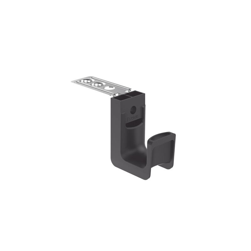 Sujetador STRONGHOLD tipo J (J-Hook), Con Soporte para Montaje en Techo, Para 8 Cables Cat6, Nylon 6.6, Color Negro, Paquete de 