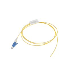 Pigtail de Fibra Óptica LC/UPC Simplex, Monomodo OS1/OS2 XGLO, OFNR, Color Amarillo, 1 Metro (3.28 Pies)