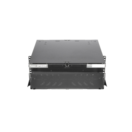 Panel de Distribución de Fibra Óptica, Acepta 12 Placas FAP o FMP, Bandeja Deslizable e Inclinable Hacia Abajo, Hasta 288 Fibr