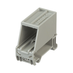 Adaptador de 1 Puerto, Para Conectores Tipo Mini-Com, Montaje en Riel Din Estándar de 35 mm (1.38 pulgadas), Color Gris Interna