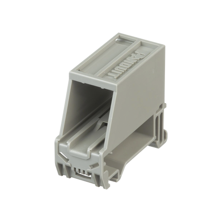 Adaptador de 1 Puerto, Para Conectores Tipo Mini-Com, Montaje en Riel Din Estándar de 35 mm (1.38 pulgadas), Color Gris Interna