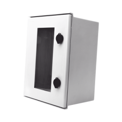 Gabinete de Poliéster IP65 Puerta Transparente, Uso en Intemperie (300 x 400 x 200 mm) con Placa Trasera Interior de Plástico 