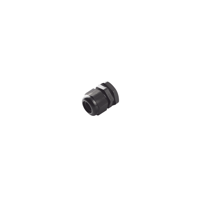 Conector Plástico Negro Tipo Glándula, para Cable de 6 a 12 mm de Diámetro.