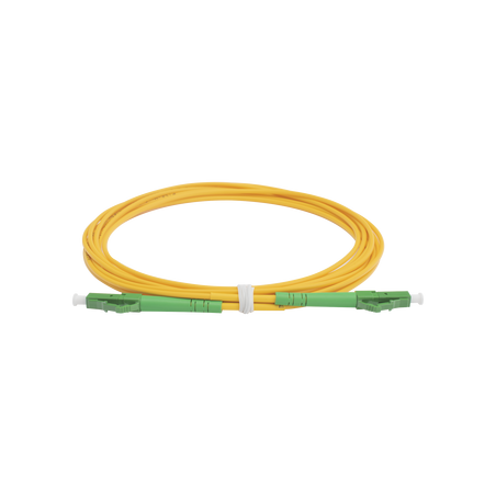 Jumper de Fibra Óptica Monomodo LC/APC-LC/APC Simplex de 3 Metros (9.84 Pies), 2mm