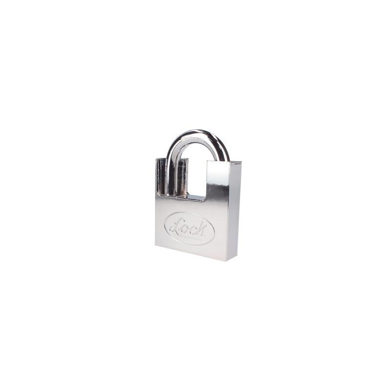 Candado de acero con Guarda Anti Palanca/ Acabado en Cromo Satinado / Doble Cerrojo / Medida 40 mm/ Nivel de seguridad 7/ 4 Llav