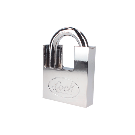 Candado de acero con Guarda Anti Palanca/ Acabado en Cromo Satinado / Doble Cerrojo / Medida 40 mm/ Nivel de seguridad 7/ 4 Llav