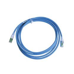 Patch Cord Z-MAX Cat6A S/FTP, CM/LS0H, 3.05 Metros (10 Pies), Color Azul, Versión Bulk (Sin Empaque Individual)