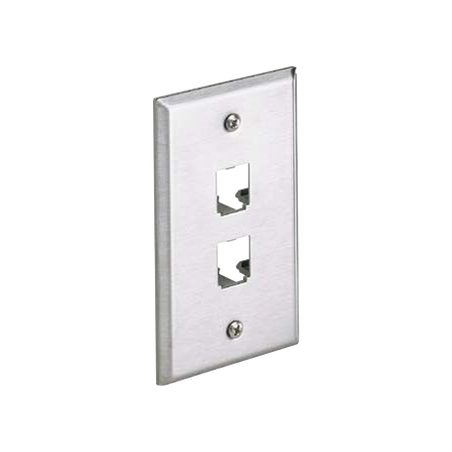 Placa de Pared Vertical, de Acero Inoxidable, Salida Para 2 Puertos Mini-Com