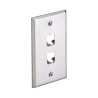 Placa de Pared Vertical, de Acero Inoxidable, Salida Para 2 Puertos Mini-Com