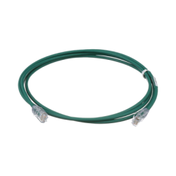 Cable de Parcheo UTP Cat6A, CM/LSZH, Diámetro Reducido (28AWG), Color Verde, 2.13 Metros (7 Pies)