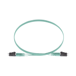 Jumper de Fibra Optica Multimodo 50/125 OM3, LC-LC Duplex, OFNR (Riser), Color Aqua, 5 Metros (16.40 Pies)