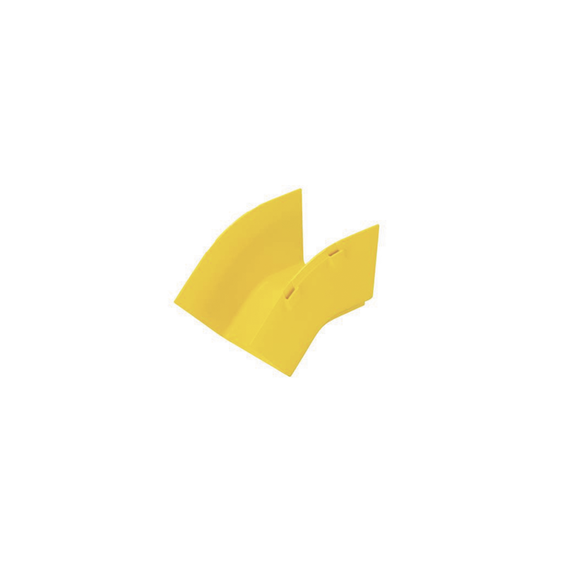 Bajada Vertical Exterior de 45º sin Tapa, Para uso con Canaletas 4X4 FiberRunner™, Color Amarillo