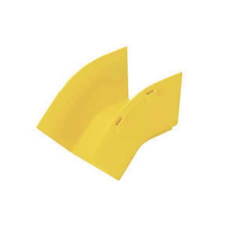 Bajada Vertical Exterior de 45º sin Tapa, Para uso con Canaletas 4X4 FiberRunner™, Color Amarillo