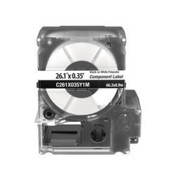 Casete de 100 Etiquetas, Para Placas de Pared, Identificación de 4 Puertos, Color Blanco