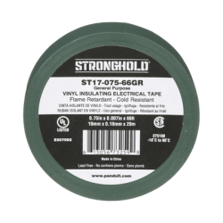 Cinta Eléctrica STRONGHOLD para Aislar, de PVC, Uso General Reparación y Mantenimiento, Grosor de 0.18mm (7 mil), Ancho de 19m