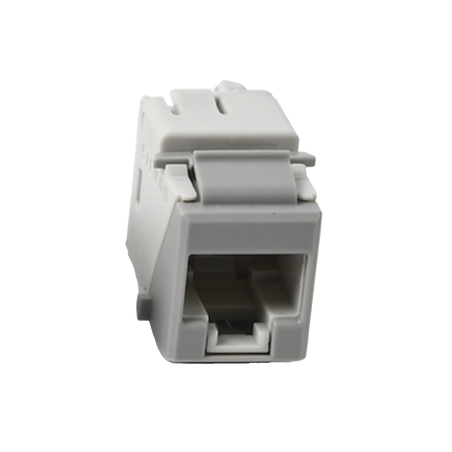 Jack Ultramax Cat6, UTP, Tipo Keystone, Color Gris, Punch Down