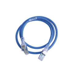 Patch Cord Z-MAX Cat6A S/FTP, CM/LS0H, 0.91 Metros (3 Pies), Color Azul, Versión Bulk (Sin Empaque Individual)