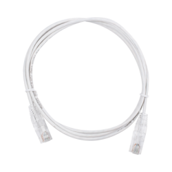 Cable de Parcheo Slim UTP Cat6 - 1.5 Metros (4.92 Pies) Blanco Diámetro Reducido (28 AWG)