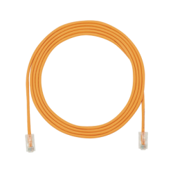 Cable de Parcheo UTP Cat6A, CM/LSZH, Diámetro Reducido (28AWG), Color Naranja, 0.91 Metros (3 Pies)