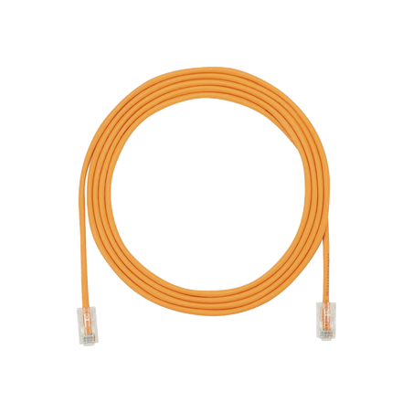 Cable de Parcheo UTP Cat6A, CM/LSZH, Diámetro Reducido (28AWG), Color Naranja, 0.91 Metros (3 Pies)