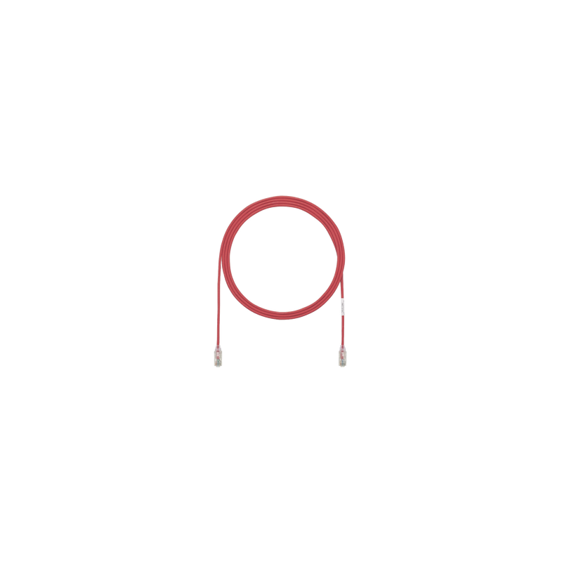 Cable de Parcheo TX6, UTP Cat6, Diámetro Reducido (28AWG), Color Rojo, 1.52 Metros (5 Pies)