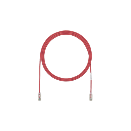 Cable de Parcheo TX6, UTP Cat6, Diámetro Reducido (28AWG), Color Rojo, 1.52 Metros (5 Pies)