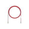 Cable de Parcheo TX6, UTP Cat6, Diámetro Reducido (28AWG), Color Rojo, 1.52 Metros (5 Pies)