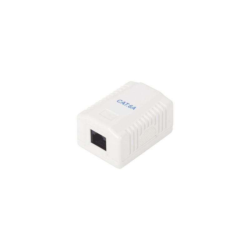 Caja de Pared con 1 Puerto, Incluye 1 Jack UTP Cat6A