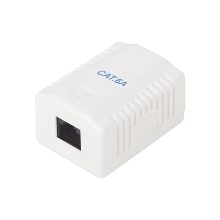 Caja de Pared con 1 Puerto, Incluye 1 Jack UTP Cat6A
