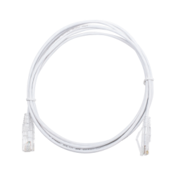 Cable de Parcheo Slim UTP Cat6 - 2 Metros (6.56 Pies) Blanco Diámetro Reducido (28 AWG)