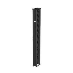 Organizador Vertical CableTek, Sencillo (Solo Frontal), Para Rack Abierto de 45 Unidades, 6 in de Ancho, Color Negro