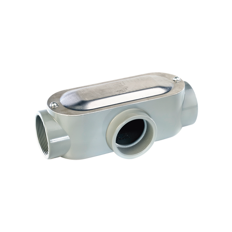 Caja Condulet tipo T de 1/2" (12.7 mm) Incluye tapa y tornillos.