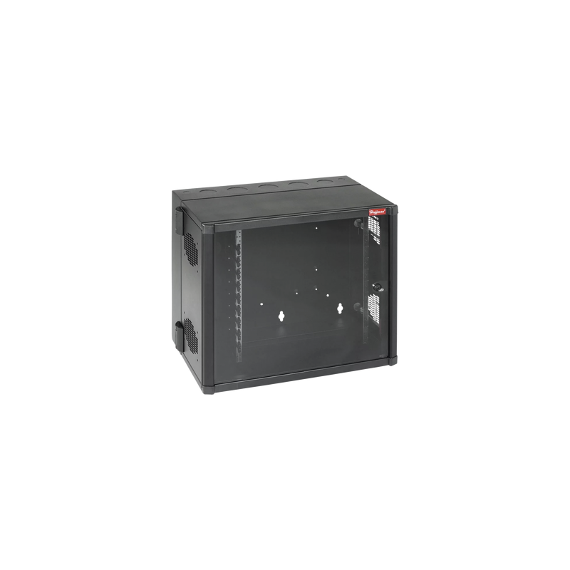 Gabinete AccessPlus de 12 UR Montaje en Pared de 19in, Rieles Numerados y Roscados 10-32, Puerta con Ventana de Seguridad, 700 m