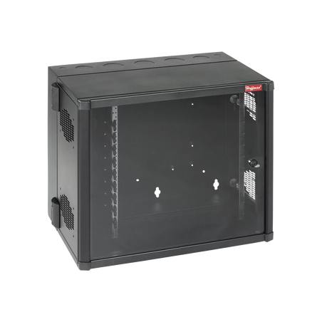 Gabinete AccessPlus de 12 UR Montaje en Pared de 19in, Rieles Numerados y Roscados 10-32, Puerta con Ventana de Seguridad, 700 m