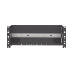 Soporte Industrial Para Instalar Equipos de Montaje en Riel DIN, Para Racks o Gabinetes Estándar de 19in, de 4UR, Color Negro