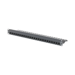 Patch Panel Z-Max, Blindado, de 24 Puertos, Modular (Vacío), Plano, 1UR