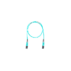 Jumper de Fibra Optica Multimodo 50/125 OM4, LC-LC Duplex, OFNR (Riser), Color Aqua, 3.05 Metros (10 Pies)