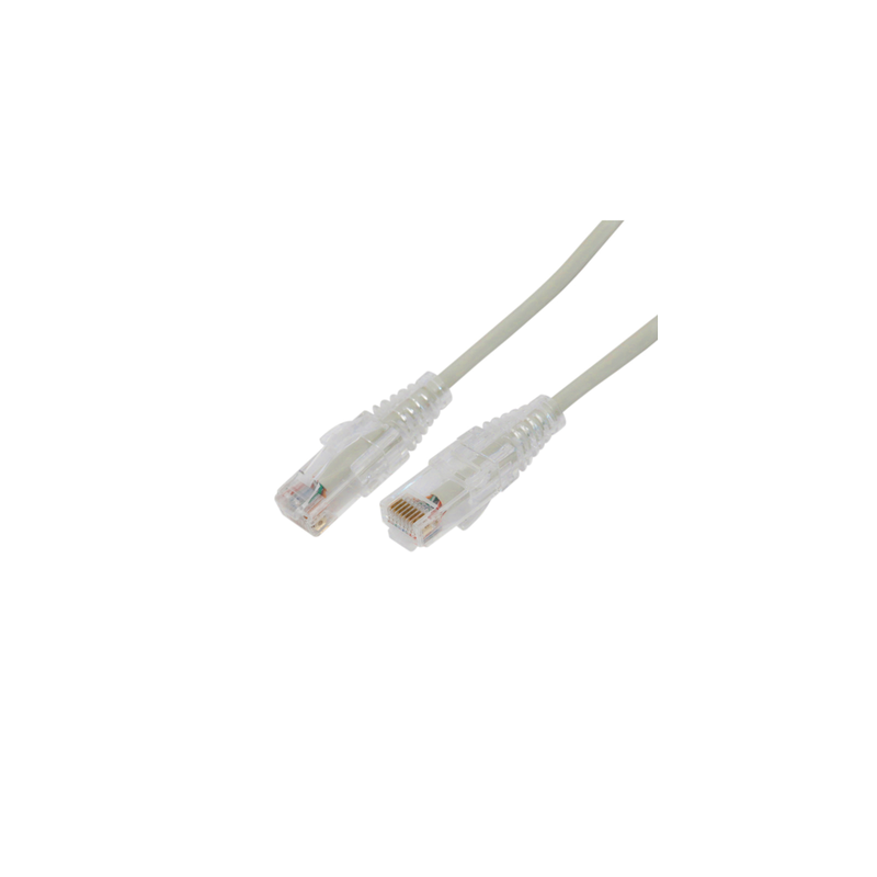 Cable de Parcheo Slim UTP Cat6A - 7 Metros (22.97 Pies) Gris, Diámetro Reducido (28 AWG)