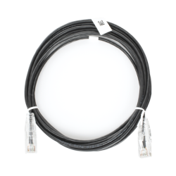 Cable de Parcheo Slim UTP Cat6 - 3 Metros (9.84 Pies) Negro Diámetro Reducido (28 AWG)